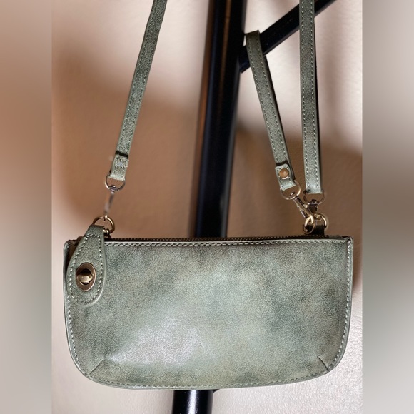 Joy Susan mini clutch wristlet / crossbody sage / light olive green. Like new! - Picture 2 of 5